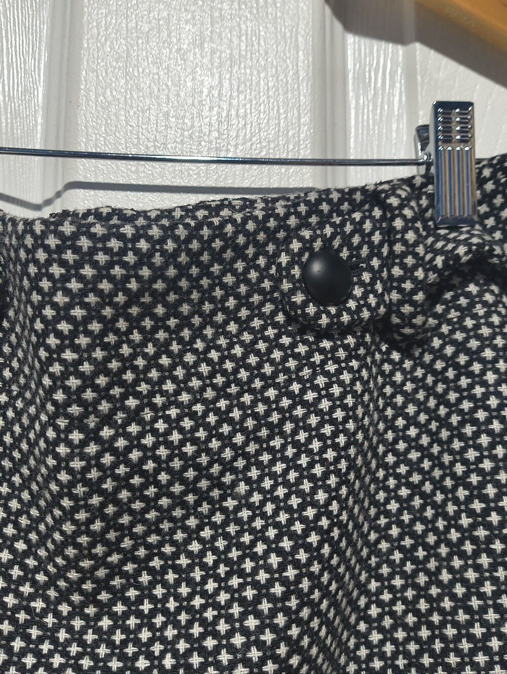 Banana Republic Wool Blend Tweed Skirt Suit Set Micro Dot Cropped Blazer Size 6 - Picture 15 of 16